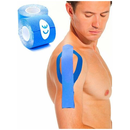 фото Кинезио тейп 5 м х 5 см, синяя bradex
