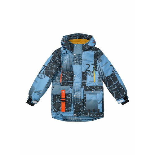 фото Джинсовая куртка oldos, размер 122-64-57, синий, коричневый