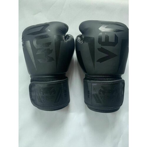 фото Перчатки для мма, бокса , тайского бокса venum elite черные/золотые 12oz