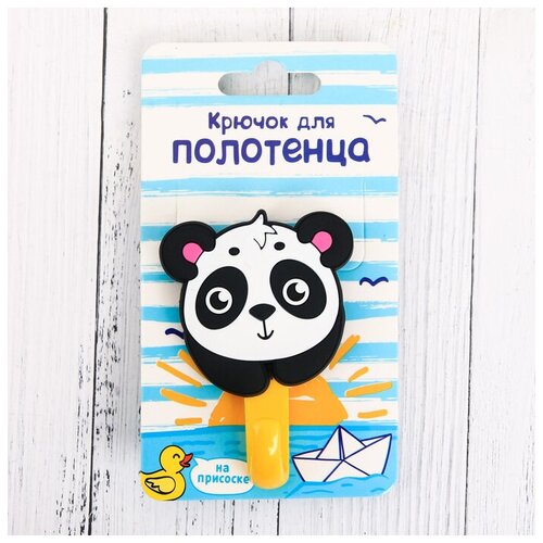 фото Крючок для полотенца "панда", 9 x 5 см сима-ленд
