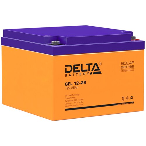 фото Аккумуляторная батарея delta battery gel 12-26 26 а·ч