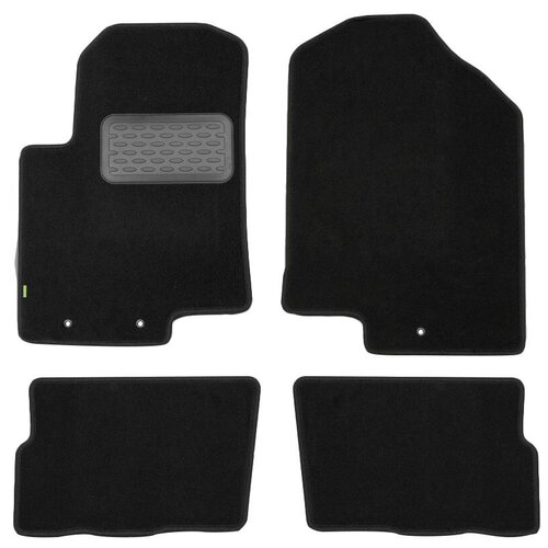 фото Klever kvr02253701210kh коврики в салон klever kia soul 2008-, хб., 4 шт. текстиль