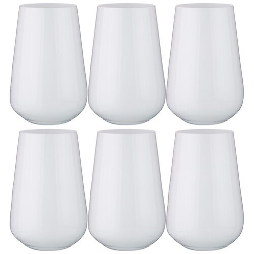 фото Набор стаканов bohemia crystal sandra sprayed white из 6 шт. 380 мл h = 12,5 см (674-718)