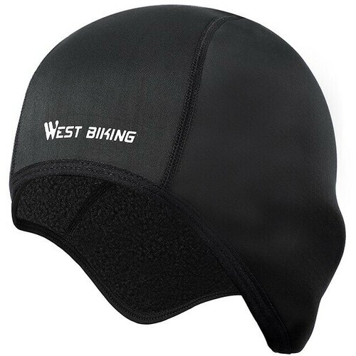 фото Шапка west biking, подкладка, размер 52-58, черный