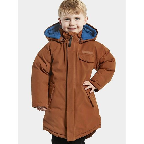 фото Куртка didriksons, демисезон/зима, светоотражающие элементы, водонепроницаемость, мембрана, ветрозащита, размер 100, коричневый