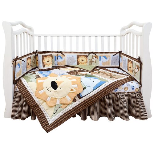 фото Набор постельного белья для новорожденных giovanni 7 пр. "leo jungle" 120*60