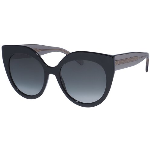 фото Солнцезащитные очки elie saab, кошачий глаз, оправа: пластик, градиентные, для женщин, черный