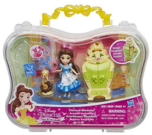 Набор Hasbro Disney Princess Маленькое королевство Волшебный гардероб Белль, 8 см, B8940 Набор Hasbro Disney Princess Маленькое королевство Волшебный гардероб Белль, 8 см, B8940