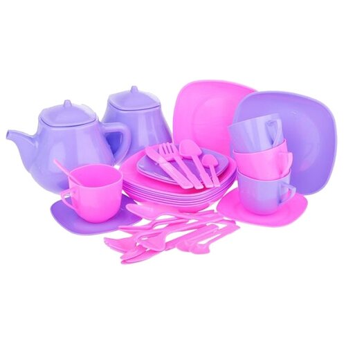 фото Набор посуды стром мальвина у536 розовый/фиолетовый