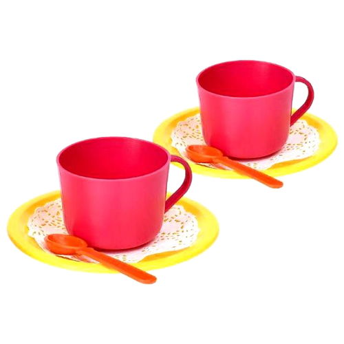 фото Набор посуды росигрушка малиновый чай 9413 красный/желтый