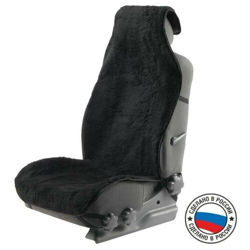 фото Накидка на переднее сиденье, искусственный мех, размер 55 х 145 см, черный 5364331 . yandex market