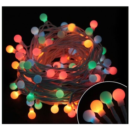 фото Гирлянда волшебная страна шарики bead-100-5-mc, 100 ламп, многоцветный