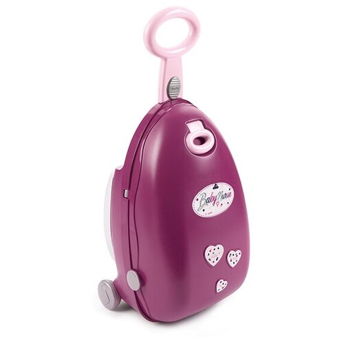 фото Smoby набор для кормления и купания пупса в чемодане baby nurse (220346) розовый/серебристый