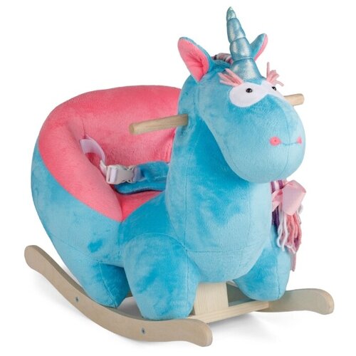 фото Качалка-каталка мягкая игрушка с сиденьем для детей,(кресло-качалка) "единорог" тутси