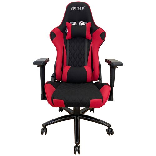 фото Компьютерное кресло hiper hgs-114 игровое, обивка: текстиль, цвет: black/red