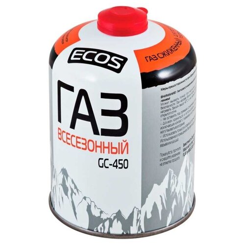 фото Баллон газовый ecos gc-450, 450 г (всесезонный)