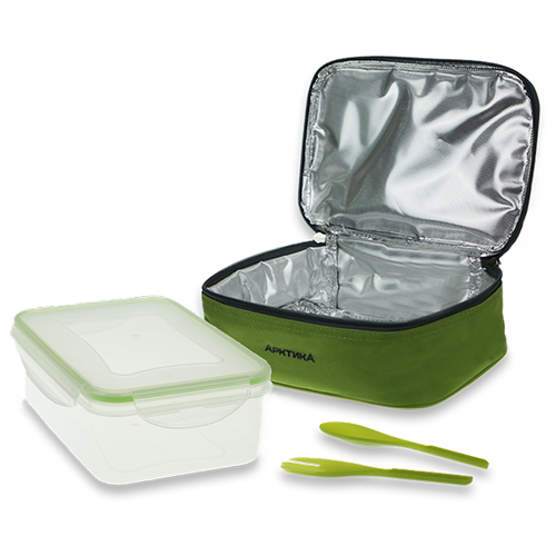 фото Ланч-сумка с контейнером арктика , зелёная
