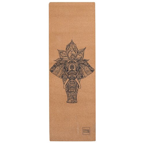 фото Пробковый коврик для йоги elephant 183*61*0,3 см yoga club