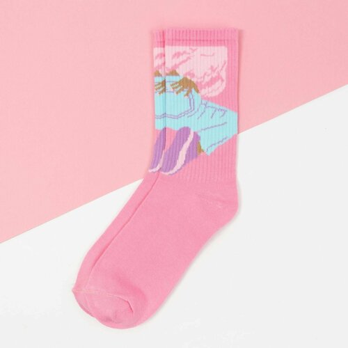 фото Женские носки kaftan средние, размер 36-39, розовый