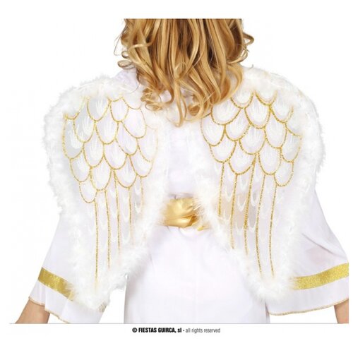 фото Белые крылья ангела с золотым узором fiestas guirca
