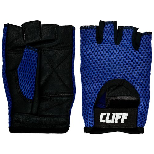 фото Перчатки для фитнеса cliff cs-2195, чёрно-синие, р. m