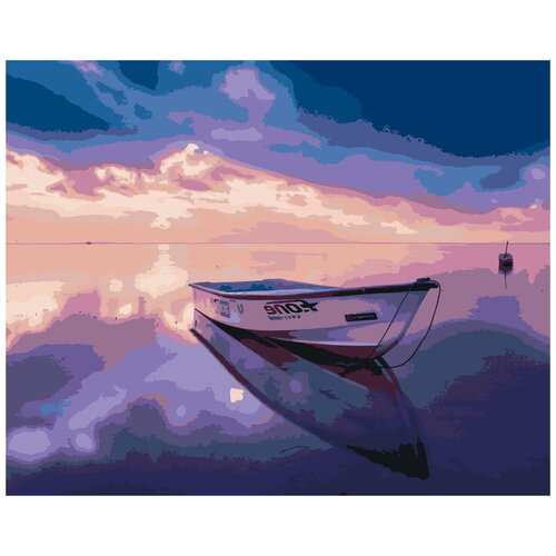 фото Картина по номерам «лодка, море, отраженье», 40x50 см, артвентура