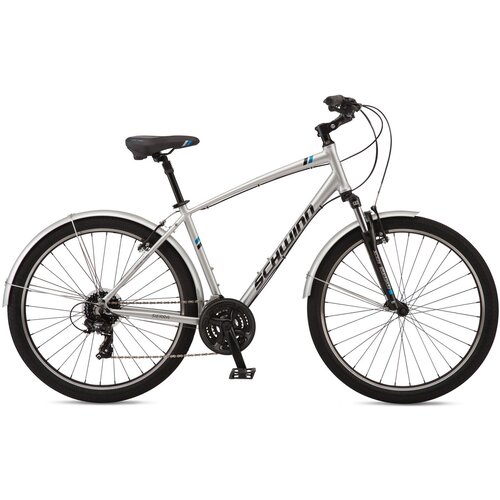 фото Комфортный велосипед schwinn sierra 27,5 (2022) 19" серебристо-черный (171-184 см)