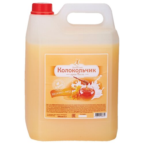 фото Мыло-крем жидкое душистый колокольчик "молоко и мед", 5000мл, канистра, 1шт. (74566)