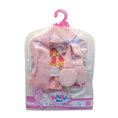 фото Одежда для кукол: кофточка, штаны, шарф, головной убор наушники junfa toys