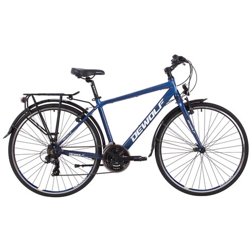 фото Комфортный велосипед dewolf asphalt 10 (2022) 20" темно-синий (176-186 см)