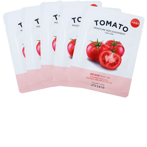 Купить It's Skin Набор тканевых масок для сияния кожи с экстрактом томата The Fresh Mask Sheet Tomato 18 г*5шт
