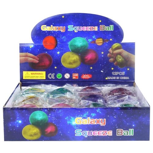 фото Игрушка-мялка junfa toys мяч с глиттером