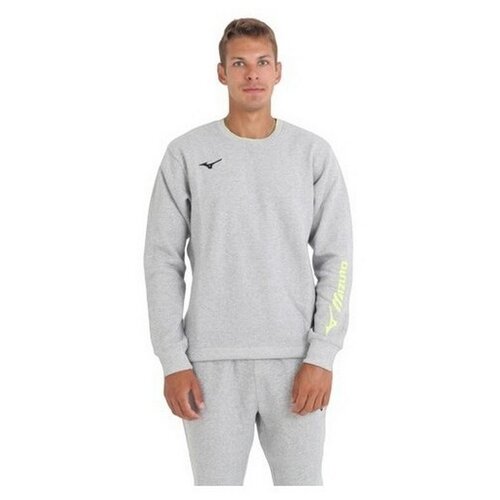 фото Толстовка мужская mizuno 32ec7007 05 sweat crew 32ec700705-3 размер 52 цвет серый