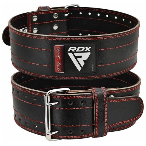 фото Пояс для пауэрлифтинга и фитнеса rdx rd1 4 powerlifting leather gym belt , размер xl, красный