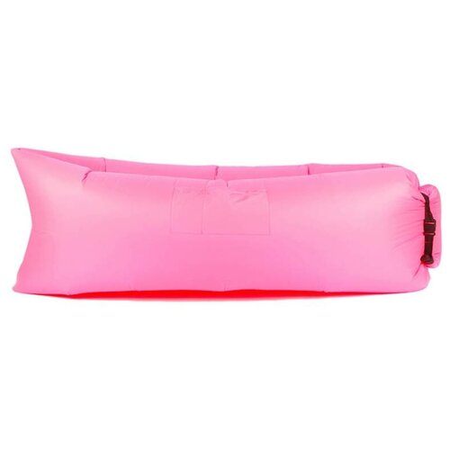 фото Надувной диван лежак с карманом и колышком 240x70 см (гамак) розовый baziator