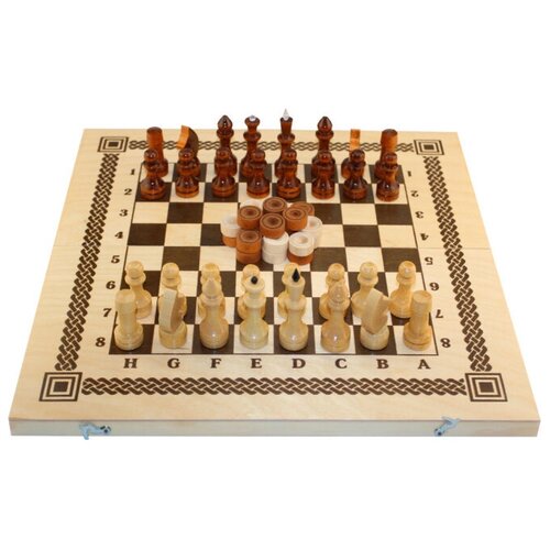 фото Настольная игра два в одном (шашки, шахматы) 400x200x36 b-6, 870292 noname