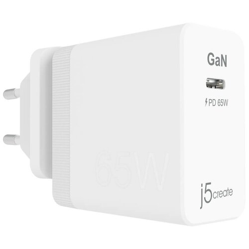 фото Сетевое зарядное устройство j5create gan pd usb-c mini charger с мощностью зарядки до 65 вт.