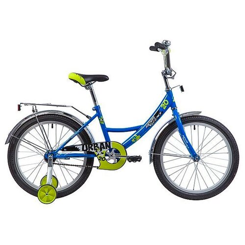 фото Велосипед novatrack 20" urban синий, защита а-тип, тормоз нож., крылья и багажник хро 203urban.bl22