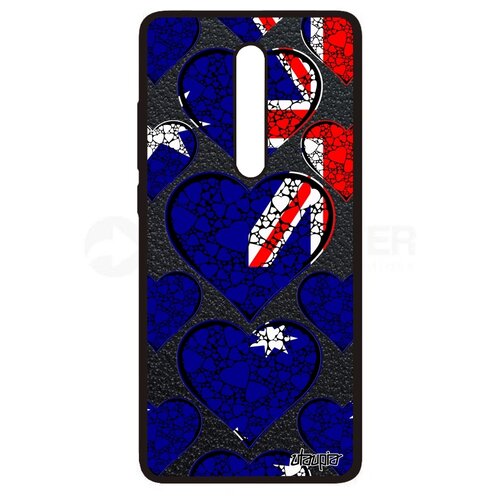 фото Чехол для телефонов xiaomi mi 9t, "флаг австралии с сердцем" страна патриот utaupia
