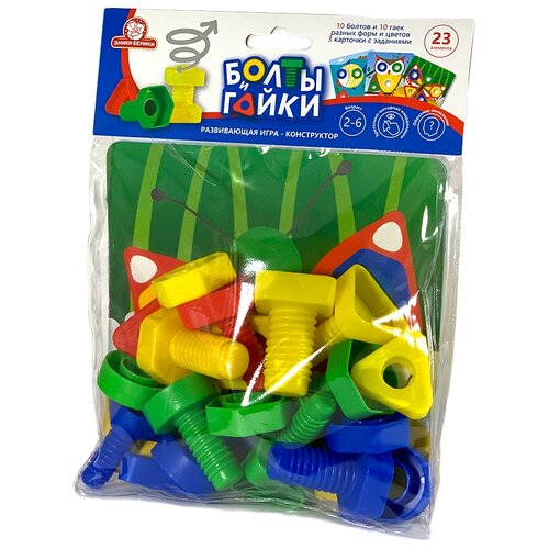 фото Развивающая игрушка эники беники болты и гайки тип 3 (1413) разноцветный