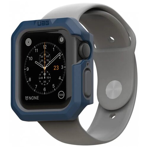 фото Чехол uag civilian case для apple watch 44mm серый / синий