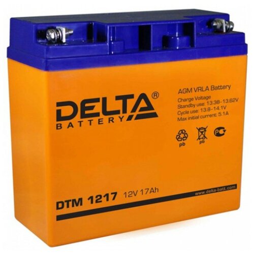 фото Аккумулятор delta dtm 1217 delta battery