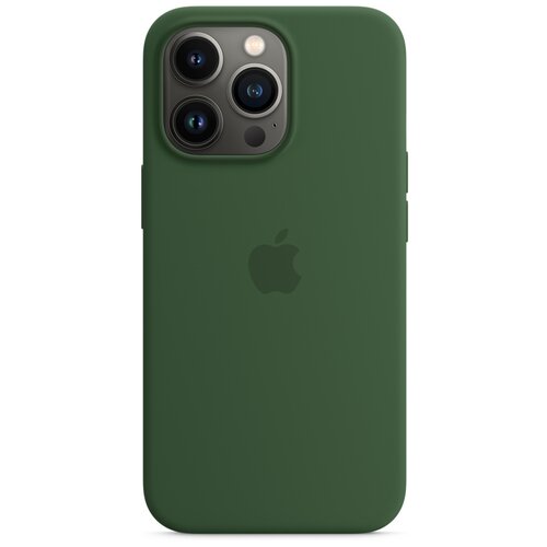 фото Чехол-накладка apple magsafe силиконовый для iphone 13 pro зеленый клевер
