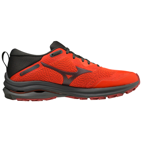 фото Беговые кроссовки mizuno wave rider tt cherry tomato/black ink/black ink (uk:10)