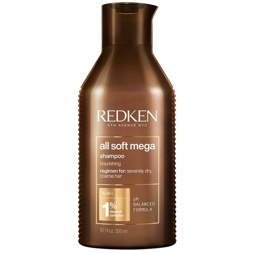Фото - Redken All Soft Mega Shampoo Шампунь с питательным комплексом для сухих и ломких волос 300 мл шампунь для волос redken all soft 300 мл