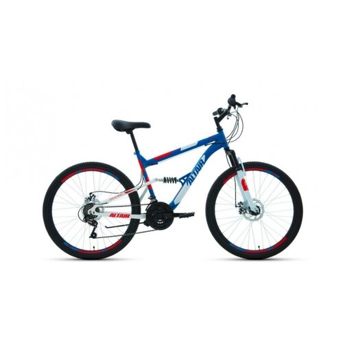 фото Велосипед altair mtb fs 26 2.0 disc (26" 18 ск. рост 18") 2020-2021, синий/красный, rbkt1f16e019