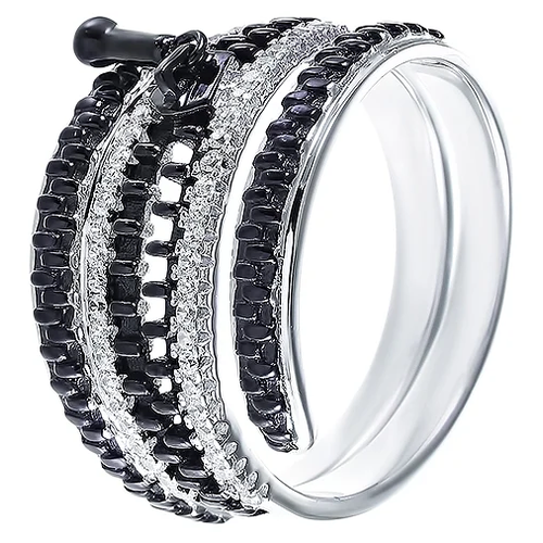 фото Element47 кольцо из серебра 925 пробы с фианитами sr000463-ko-001-wg, размер 17