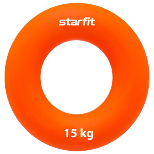 фото Эспандер кистевой es-403 "кольцо", диаметр 7 см, 15 кг, силикогель, оранжевый, starfit