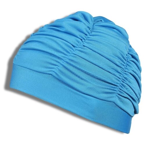 фото Шапочка для плавания ткань lucra sm женская с драпировкой sm-092 голубой indigo