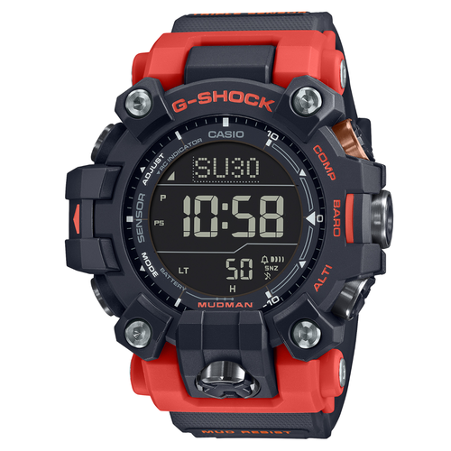 фото Наручные часы casio g-shock gw-9500-1a4, черный, оранжевый